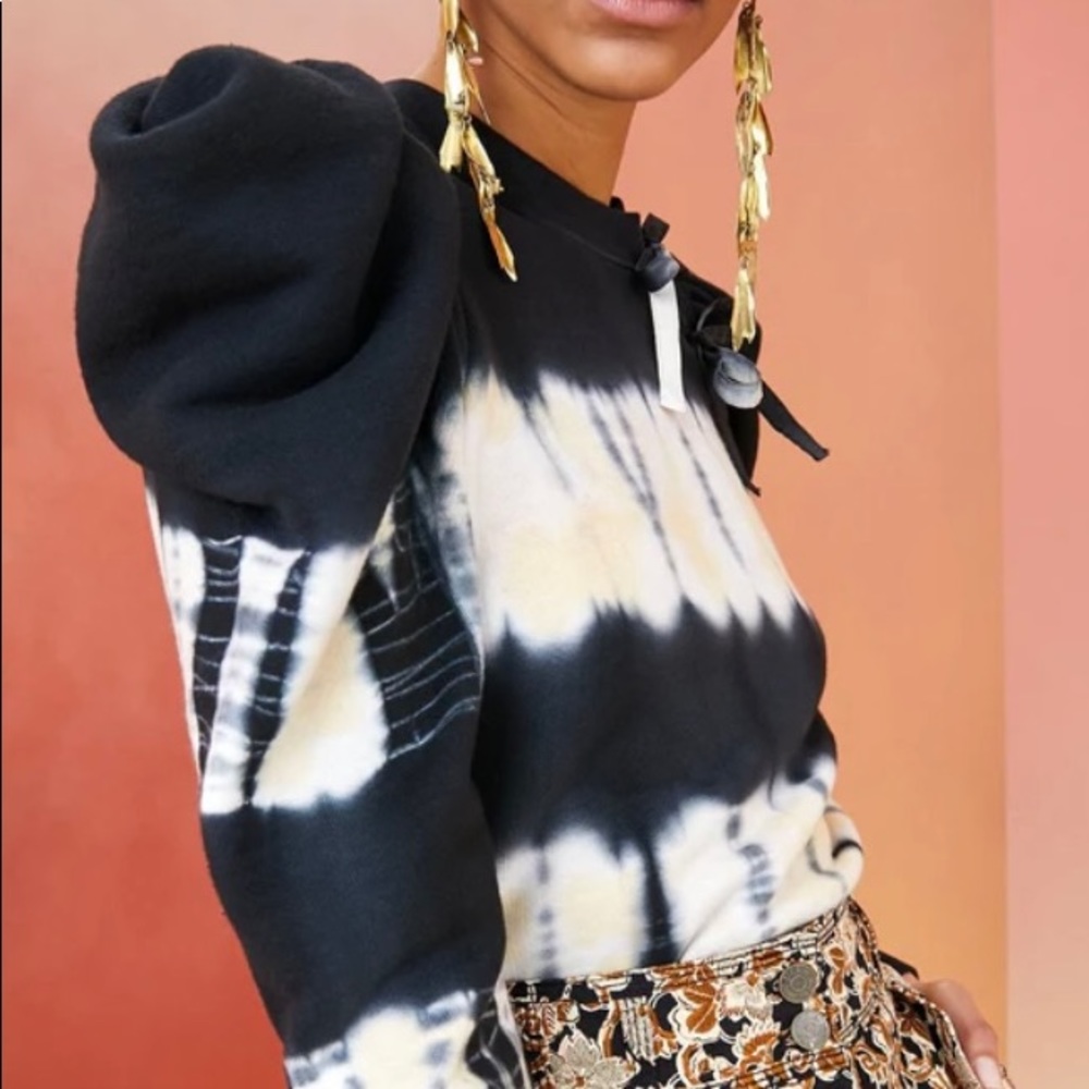 Ulla Johnson Harper Pullover in Atlantic Tie Die